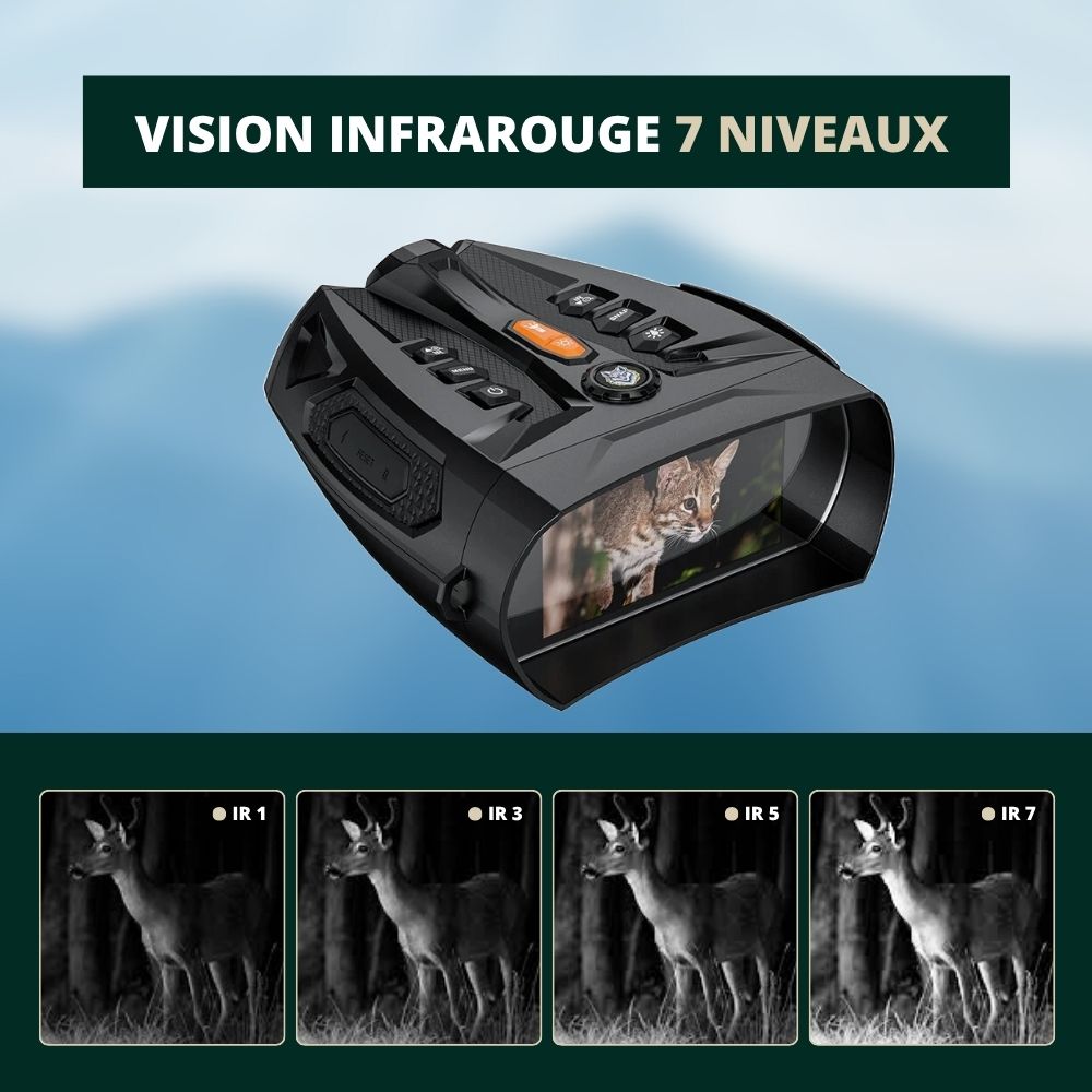 Jumelles Vision Nocturne 4K, Zoom 10X & Batterie Longue Durée