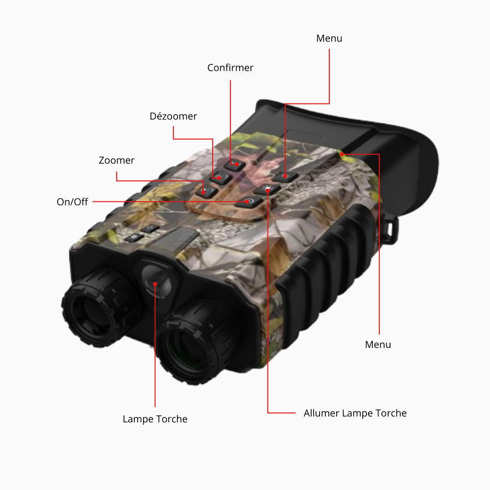 Jumelles Vision Nocturne HD, Zoom 12X & Batterie longue durée