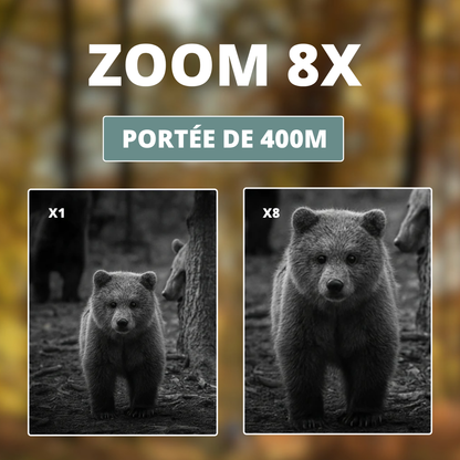 Jumelles Vision Nocturne 4K, Zoom 8X & Batterie Longue
