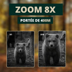 Jumelles Vision Nocturne 4K, Zoom 8X & Batterie Longue Durée, Waterproof