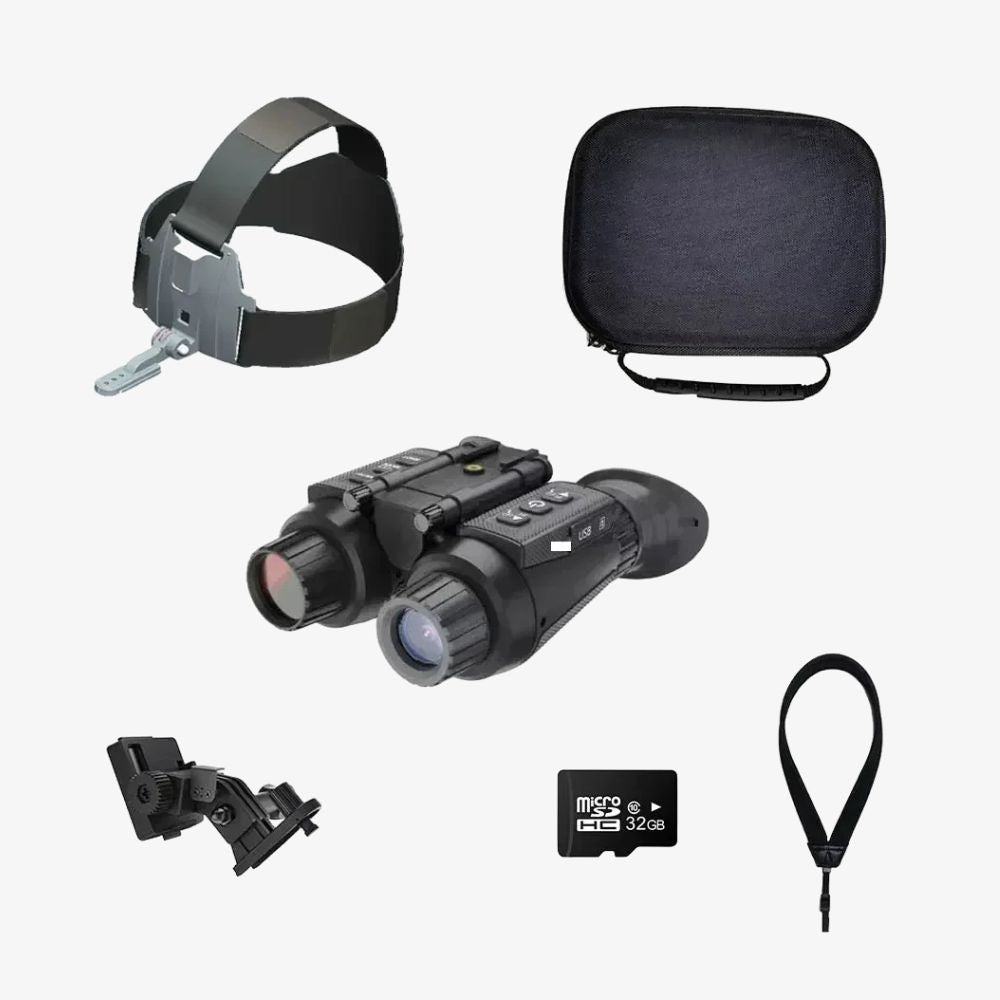 Jumelles Vision Nocturne Serre-Tête 4K, Zoom 8X, 300m, 4 modes de vision
