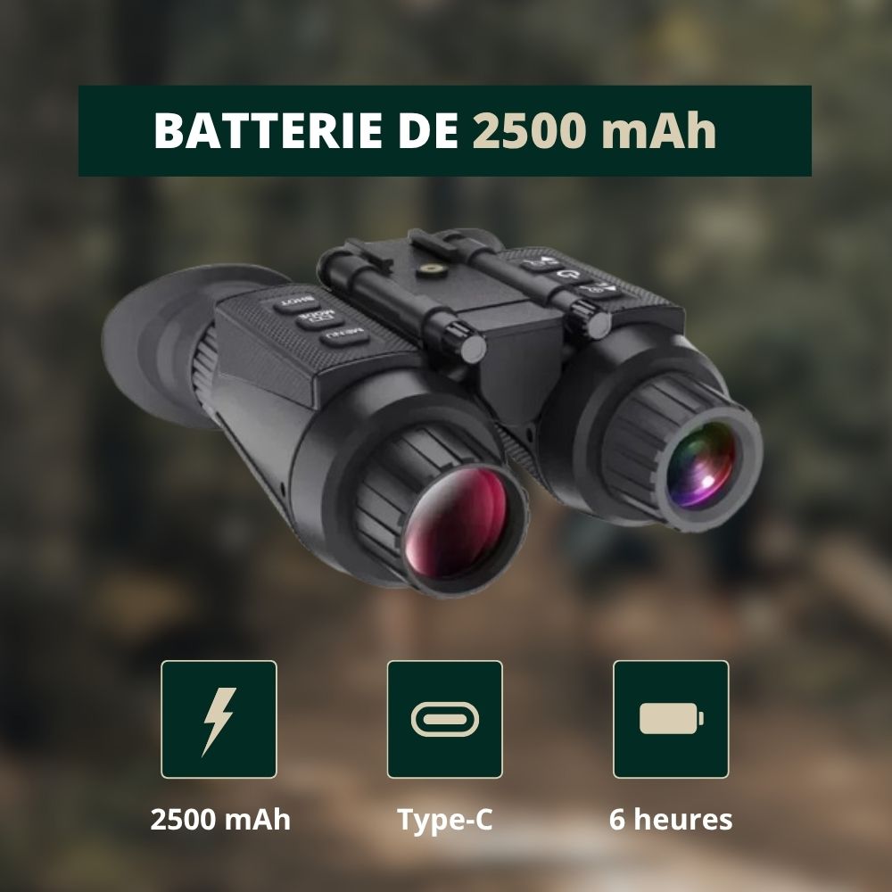 Jumelles Vision Nocturne Serre-Tête 4K, Zoom 8X, 300m, 4 modes de vision