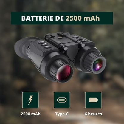 Jumelles Vision Nocturne Serre-Tête 4K, Zoom 8X, 300m, 4 modes de vision