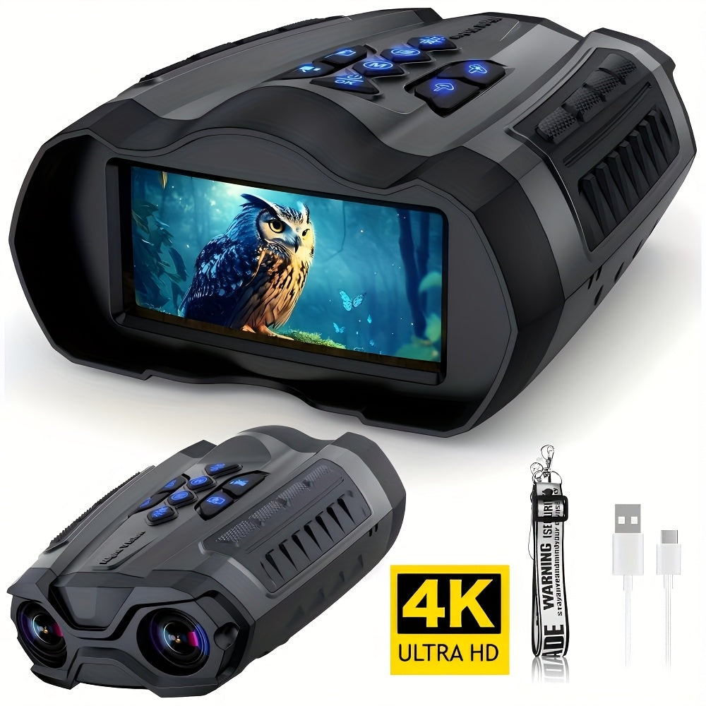 Jumelles Vision Nocturne 4K, Zoom 10X & Batterie longue durée