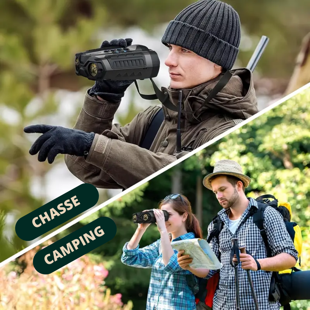 Jumelles Vision Nocturne 4K, Zoom 10X & Batterie longue durée