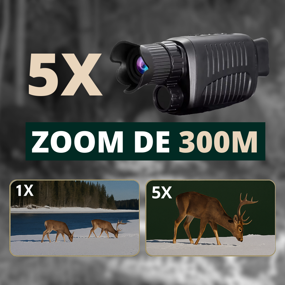 Monoculaire vision nocturne HD avec zoom 5X