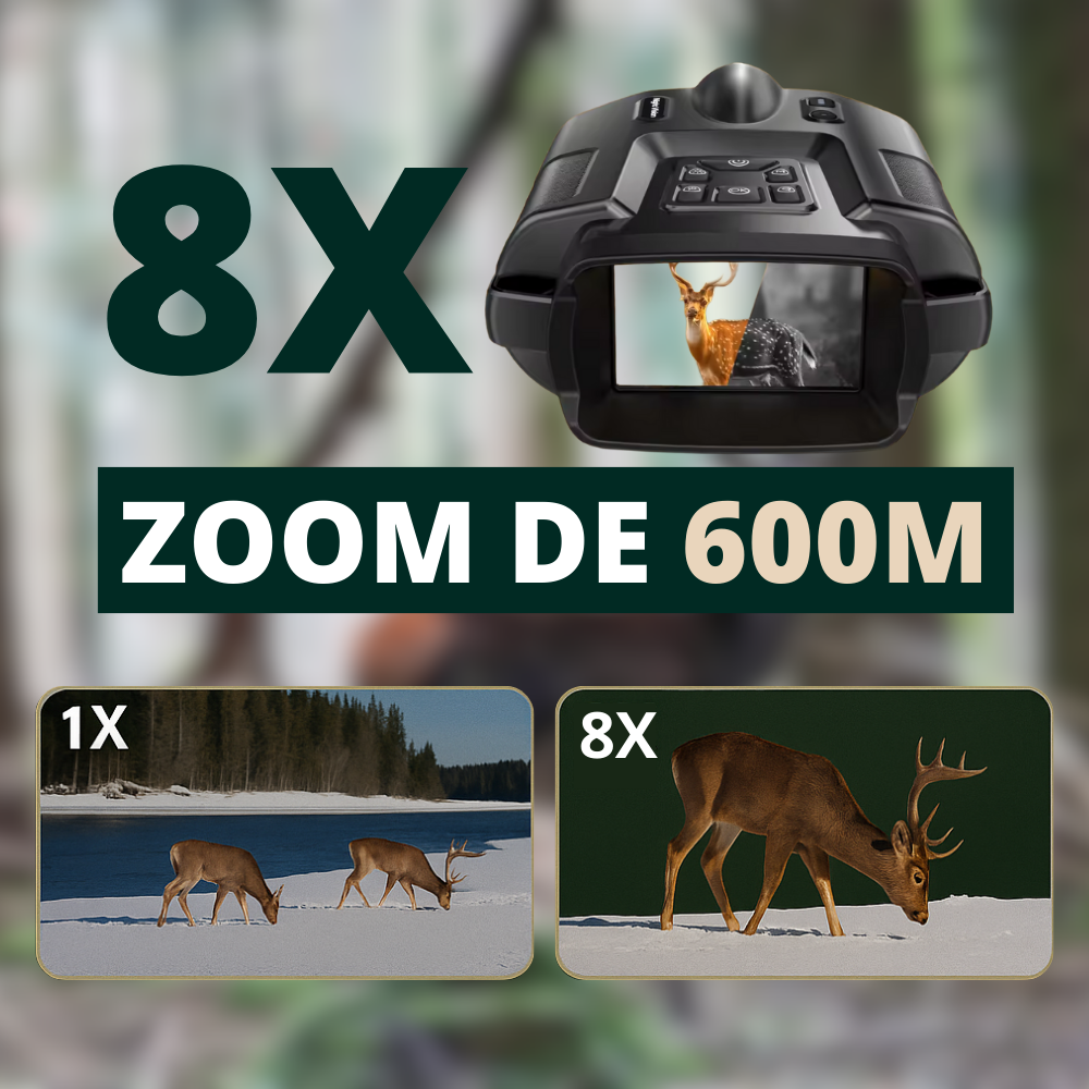 Jumelles vision nocturne 4K et batterie longue durée