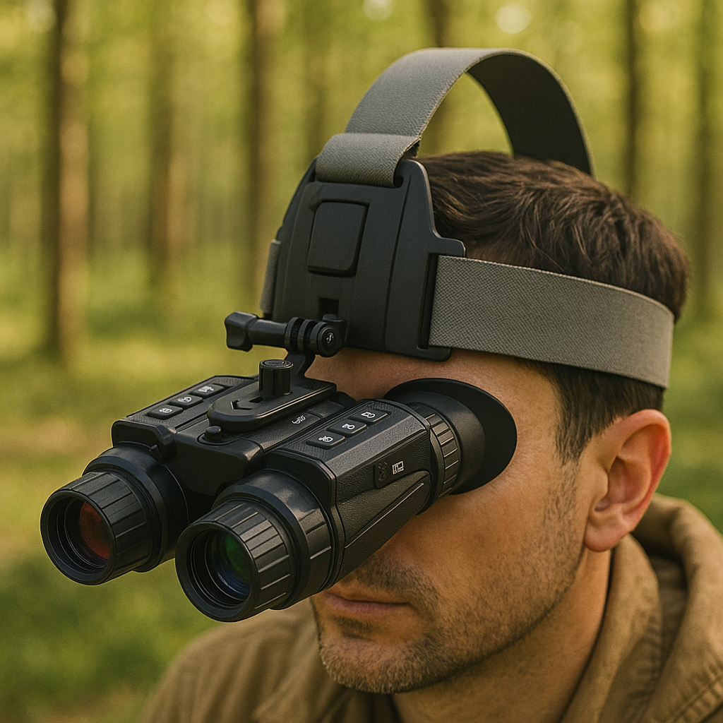 Jumelles Vision Nocturne Serre-Tête 4K, Zoom 8X, 300m, 4 modes de vision