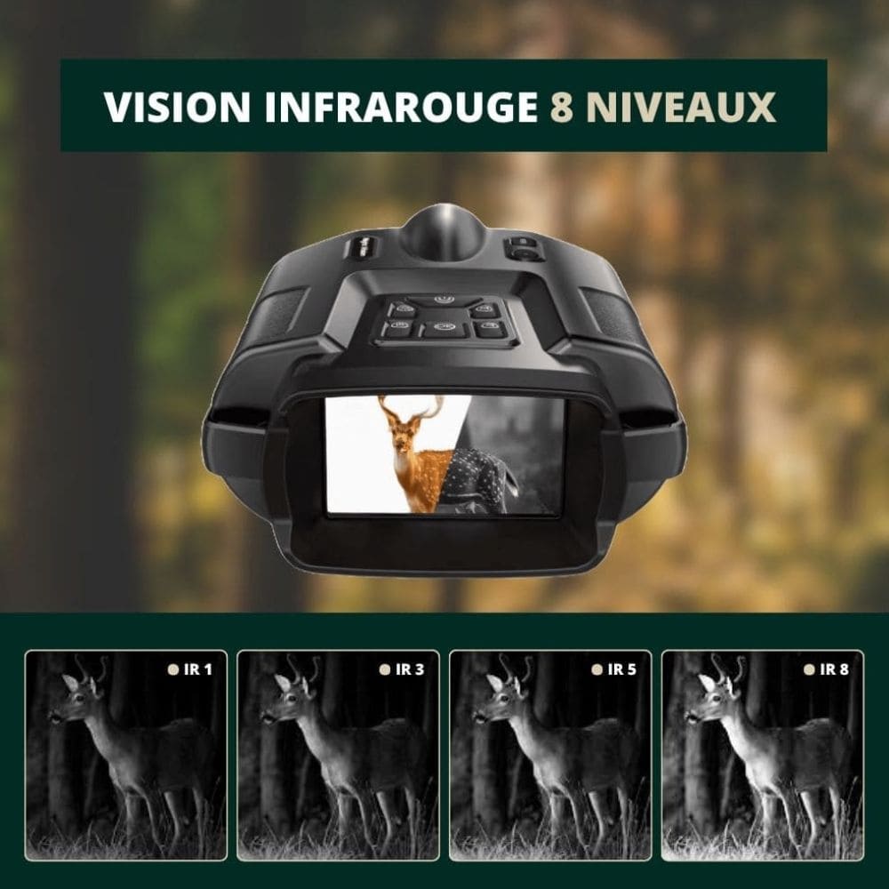 Jumelles vision nocturne 4K et batterie longue durée