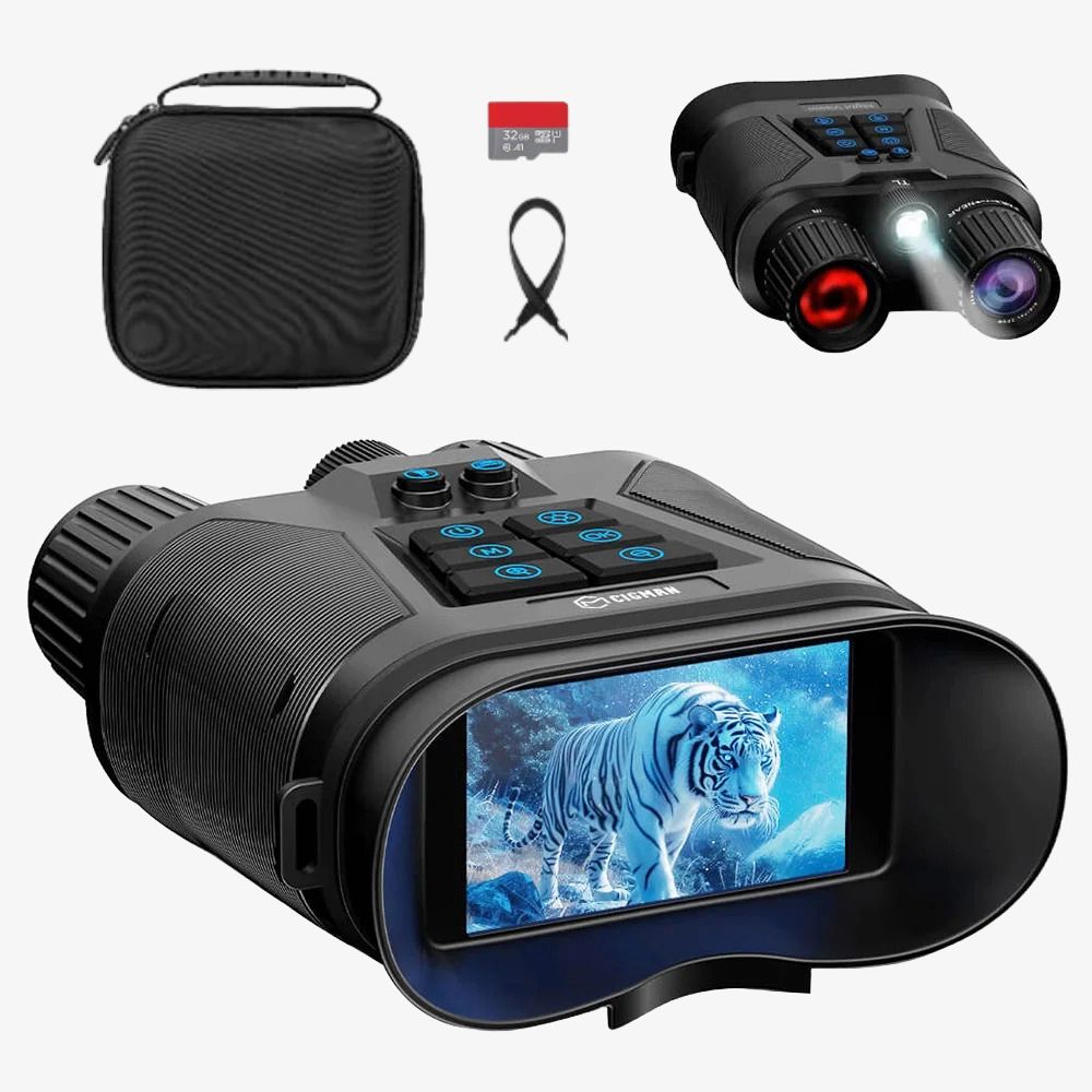 Jumelles Vision Nocturne 4K, Zoom 8X & Batterie Longue Durée, Waterproof