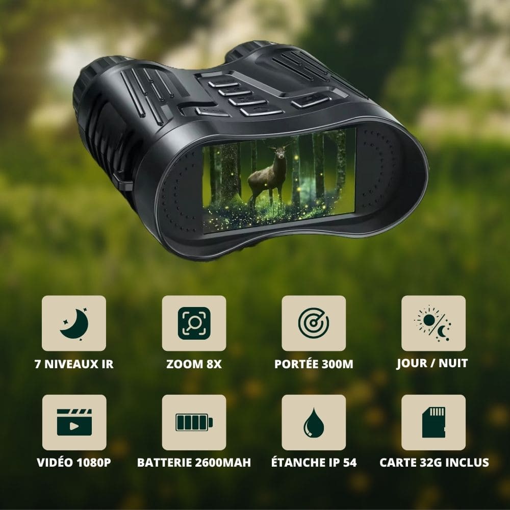 Jumelles vision nocturne 4K avec enregistrement vidéo