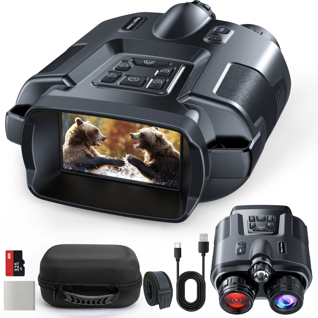 Jumelles vision nocturne 4K et batterie longue durée