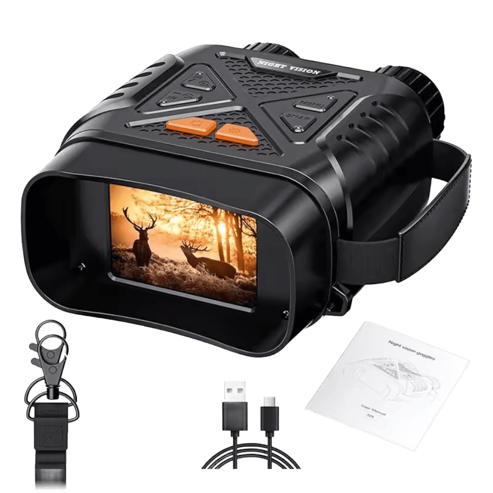 Jumelles vision nocturne HD avec écran intégré - Optique Sauvage